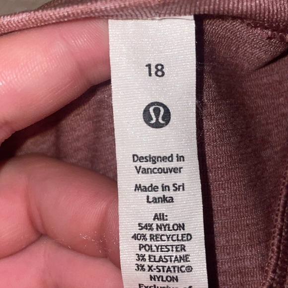 Lululemon, size 18, swifty tank in pink - Picture 4 of 4